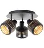 Brilliant Tyas Deckenleuchte  Aluminium Metall Schwarz Gold | 370mm -  Geeignet für 3x E14