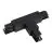 Connecteur triphasé Terre gauche forme T - Noir